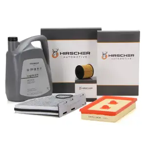 HIRSCHER Filterset + 5L ORIGINAL 0W30 Motor&ouml;l f&uuml;r VW Golf 5 Passat Touran AUDI 8P 1.6 FSI