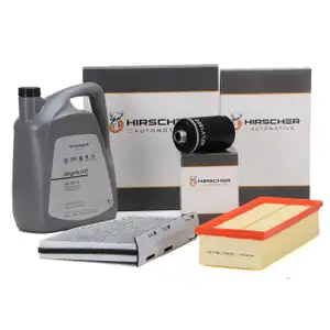 HIRSCHER Filterset + 5L ORIGINAL 0W30 Motor&ouml;l f&uuml;r VW Golf 5 6 Passat AUDI 1.8/2.0 TSI/GTI