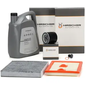 HIRSCHER Filterset + 5L ORIGINAL 0W30 Motor&ouml;l f&uuml;r VW Polo 5 AUDI 8X Ibiza 1.2/1.4 TSI