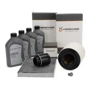 HIRSCHER Filterset + 4L ORIGINAL 0W30 Motor&ouml;l f&uuml;r VW Polo 5 A1 8X Ibiza Fabia 1.2/1.4 TSI