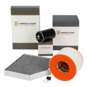 HIRSCHER Filterset Filterpaket f&uuml;r AUDI A6 (C7) 2.0 TFSI 180/245 PS 05.2011-09.2018