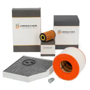 HIRSCHER Filterset Filterpaket 3-tlg f&uuml;r AUDI A6 C7 2.0 TDI 136/163/177 PS