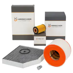 HIRSCHER Filterset Filterpaket 3-tlg f&uuml;r AUDI A6 C7 2.0 TDI 136/150/190 PS