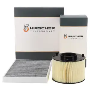 HIRSCHER Innenraumfilter + Luftfilter AUDI A4 (8W B9) A5 (F5) TFSI Mild Hybrid