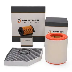 HIRSCHER Filterset Filterpaket 3-tlg f&uuml;r AUDI A6 C7 A7 4G 3.0 TDI 204-326 PS