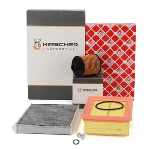 HIRSCHER Filterset Filterpaket 3-tlg f&uuml;r FIAT 500L (351_, 352_) 1.6 D Multijet 105/120 PS