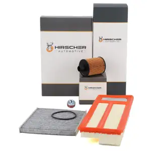 HIRSCHER 3-Piece Filter Set for FIAT 500 312_ through August 2011, 1.3 D Multijet, and Panda 169_ 1.3 JTD