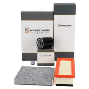 HIRSCHER Filter-Set f&uuml;r FIAT 500 ab 09.2011 Panda 312 319 LANCIA Ypsilon 1.2