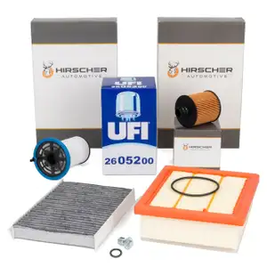 HIRSCHER Filter-Set 4-tlg f&uuml;r FIAT 500X 334_ JEEP Compass Renegade 1.6/2.0 DIESEL