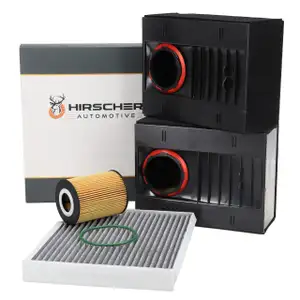 HIRSCHER Filterset Filterpaket f&uuml;r PORSCHE Macan (95B) 3.0 S / GTS 3.6 Turbo 340-440 PS