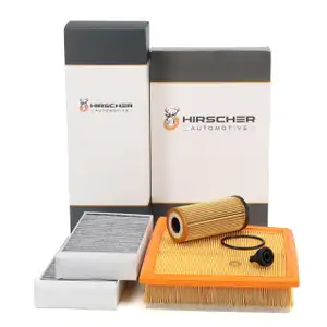 HIRSCHER Filterset Filterpaket 3-tlg f&uuml;r BMW 2er F45 F46 X1 F48 ab 2017 B38 B48 B37 B47