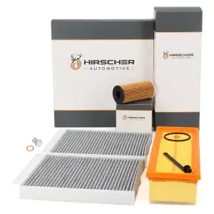 HIRSCHER Filterset Filterpaket 3-tlg f&uuml;r BMW 5er F10 F11 518d 520d B47 136-211 PS