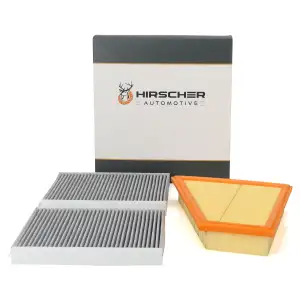 HIRSCHER Innenraumfilter + Luftfilter f&uuml;r BMW 5er F10 F11 F07 520i 528i 170-245 PS N20