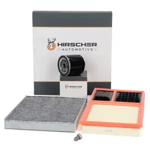 HIRSCHER Filter-Set f&uuml;r VW Polo 5 SEAT Ibiza 4 SKODA Fabia 2 Roomster 1.4 82-86 PS ab 2010