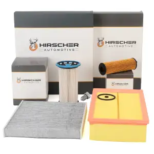 HIRSCHER Filterset 4-tlg f&uuml;r VW VW Golf 8 Passat B8 Tiguan Touran AUDI A3 8Y Q2 Q3 2.0 TDI