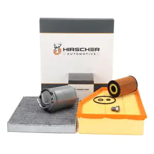 HIRSCHER Filterset 4-tlg f&uuml;r AUDI A1 8X SEAT Ibiza 4 2.0 TDI 136/143 PS ab 10.2010
