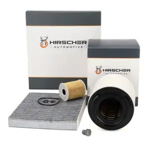 HIRSCHER Filterset 3-tlg f&uuml;r VW Polo 5 SEAT Ibiza 4 SKODA Fabia 2 Roomster 1.2 TDI ab 2010
