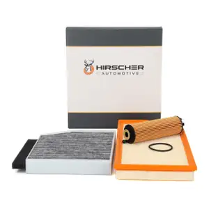 HIRSCHER Filterset 3-tlg für MERCEDES W205 S205 C257 W213 S213 C/A238 X/C253 M256 OM654