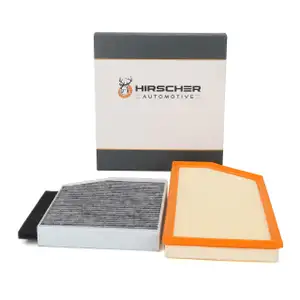 HIRSCHER Innenraumfilter + Luftfilter für MERCEDES W205 W206 C257 W213 C/A238 X/C253