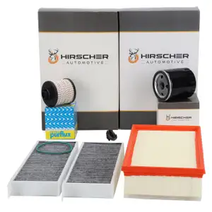 HIRSCHER Filter-Set 4-tlg f&uuml;r PEUGEOT 308 2 2.0 GT/BlueHDi 150/177/179/181 PS