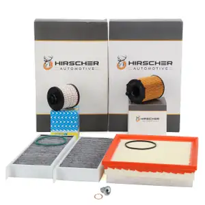 HIRSCHER Filter-Set 4-tlg f&uuml;r PEUGEOT 308 2 1.6 HDi/BlueHDi 115/120 PS Euro4/5