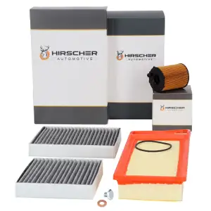 HIRSCHER Filter-Set 3-tlg f&uuml;r CITROEN C3 II PEUGEOT 207 1.4 HDi 68/70 PS DV4TD