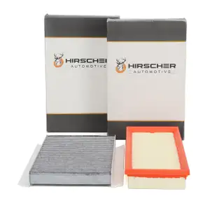HIRSCHER Innenraumfilter + Luftfilter f&uuml;r CITROEN C3 PICASSO C4 II DS4 / Crossback 1.2 THP