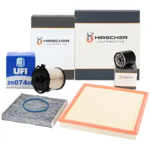 HIRSCHER Filter-Set 4-tlg f&uuml;r FORD Transit 2.2 TDCi 10.2011-08.2014 mit Frontantrieb