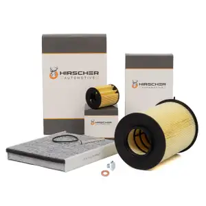 HIRSCHER Filter-Set f&uuml;r FORD Grand C-Max C-Max 2 Focus 3 Kuga 2 1.5 TDCi + 1.6 TDCi
