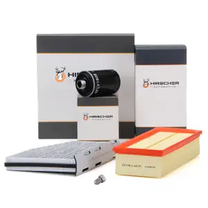 HIRSCHER Filter-Set für AUDI A3 SEAT Leon SKODA Octavia VW Golf 5 6 1.8/2.0 TSI/GTI