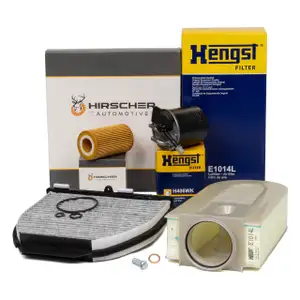 HIRSCHER 4-Piece Filter Set for MERCEDES W204, S204, C218, W212, S212, X204 180-250 CDI OM651