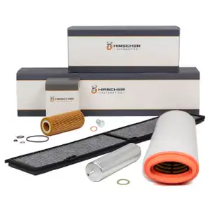 HIRSCHER Filter-Set 4-tlg f&uuml;r BMW 3er E90 E91 E92 325d 330d M57 N57 197-231 bis 02.2010