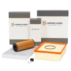 HIRSCHER Filter-Set 3-teilig f&uuml;r AUDI A4 B7 2.7 TDI 3.0 TDI quattro 163/180/204/233 PS