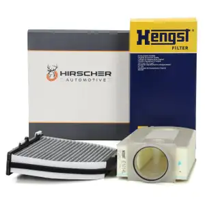 HIRSCHER Cabin + HENGST Air Filter for MERCEDES W204, S204, C218, X218, W212, S212, OM651