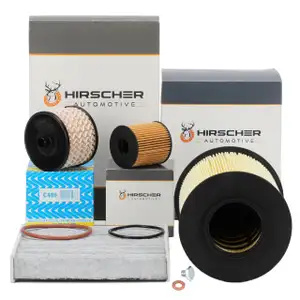 HIRSCHER Filter-Set 4-tlg f&uuml;r FORD Focus/C-Max DM2 Kuga 1 MK1 2.0 TDCi 110/133/136 PS