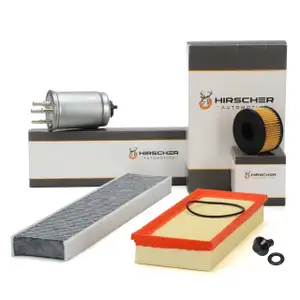 HIRSCHER Filter-Set 4-tlg f&uuml;r FORD Mondeo 3 MK3 2.0 16V DI/TDDi + 2.0 TDCi + 2.2 TDCi