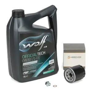 5L WOLF 0W20 LS-FE Motor&ouml;l + HIRSCHER &Ouml;lfilter f&uuml;r RENAULT DACIA NISSAN