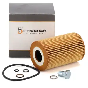 HIRSCHER &Ouml;lfilter + Schraube f&uuml;r BMW 3er E36 E46 316i 318i 5er E34 518i Z3 M40 M42 M43 M44