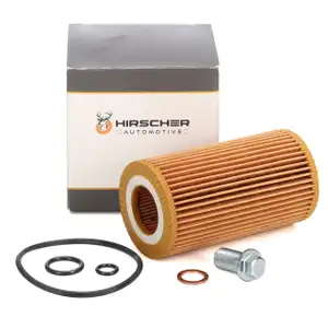HIRSCHER &Ouml;lfilter + Schraube f&uuml;r MERCEDES W202 W203 W204 W210 W211 W163 Sprinter B901-906