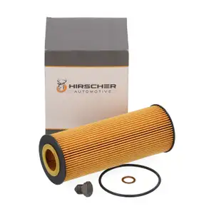 HIRSCHER &Ouml;lfilter + &Ouml;lablassschraube f&uuml;r VW Passat B5.5 AUDI A4 B5 B6 A8 4D 2.5 TDI