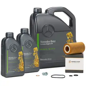 7L ORIGINAL 5W30 MB 229.52 Motoröl + HIRSCHER Ölfilter für MERCEDES-BEN OM651