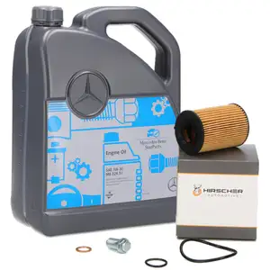 5L ORIGINAL StarParts 5W30 MB 229.51 + HIRSCHER &Ouml;lfilter f&uuml;r MERCEDES W169 W245 M266