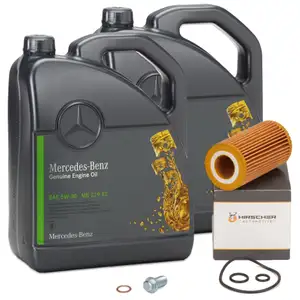 10L ORIGINAL 5W30 MB 229.52 Motor&ouml;l + HIRSCHER &Ouml;lfilter f&uuml;r MERCEDES-BENZ OM651