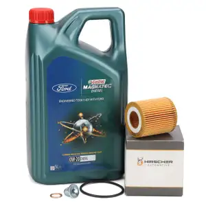 5L CASTROL MAGNATEC DIESEL 0W-20 Motoröl + HIRSCHER Ölfilter für FORD Focus 4 1.5 EcoBlue