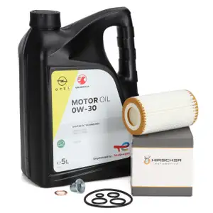 5L ORIGINAL 0W-30 Motor&ouml;l + HIRSCHER &Ouml;lfilter f&uuml;r CITROEN OPEL PEUGEOT 1.6 D 1610693780