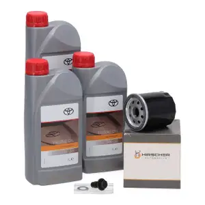 3L ORIGINAL 5W30 Motor&ouml;l + HIRSCHER &Ouml;lfilter f&uuml;r TOYOTA Aygo / X IQ Yaris 1.0 1.3