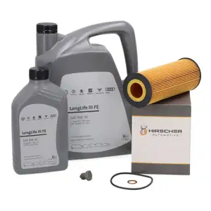 6L ORIGINAL 0W30 Motor&ouml;l + HIRSCHER &Ouml;lfilter f&uuml;r VW Passat B5.5 A4 B5 B6 A8 4D 2.5 TDI