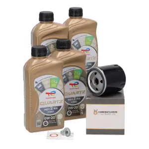 4L TOTAL INEO XTRA FIRST 0W20 Motoröl + HIRSCHER Ölfilter für PSA OPEL TOYOTA 1.2 Turbo