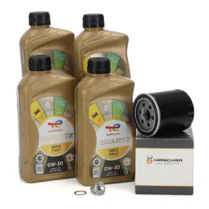 4L TOTAL 0W30 Motor&ouml;l + HIRSCHER &Ouml;lfilter f&uuml;r CITROEN DS OPEL PEUGEOT TOYOTA 1.0 1.2 Turbo