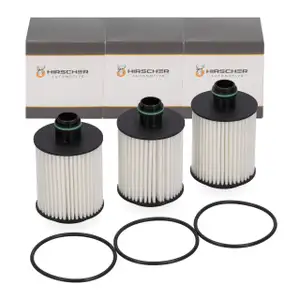 3x HIRSCHER &Ouml;lfilter f&uuml;r OPEL Astra J Combo Corsa D Insignia A Zafira C 1.3/1.6/2.0 CDTI